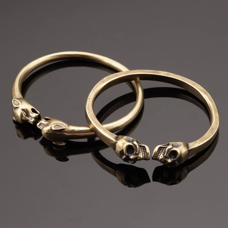 Skull Style Metal Penis Ring Sex Toys for Men Male Delay Ejaculation Cock Ring With Glans Stimulator Semen Lock Dick Bronze Ring