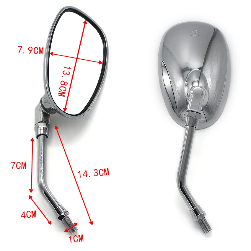 

Motorcycle rearview side mirror For Yamaha SR125 SR185 SR250 SR400 SR500 SRV250 SRX250 SRX400 SRX600 all years