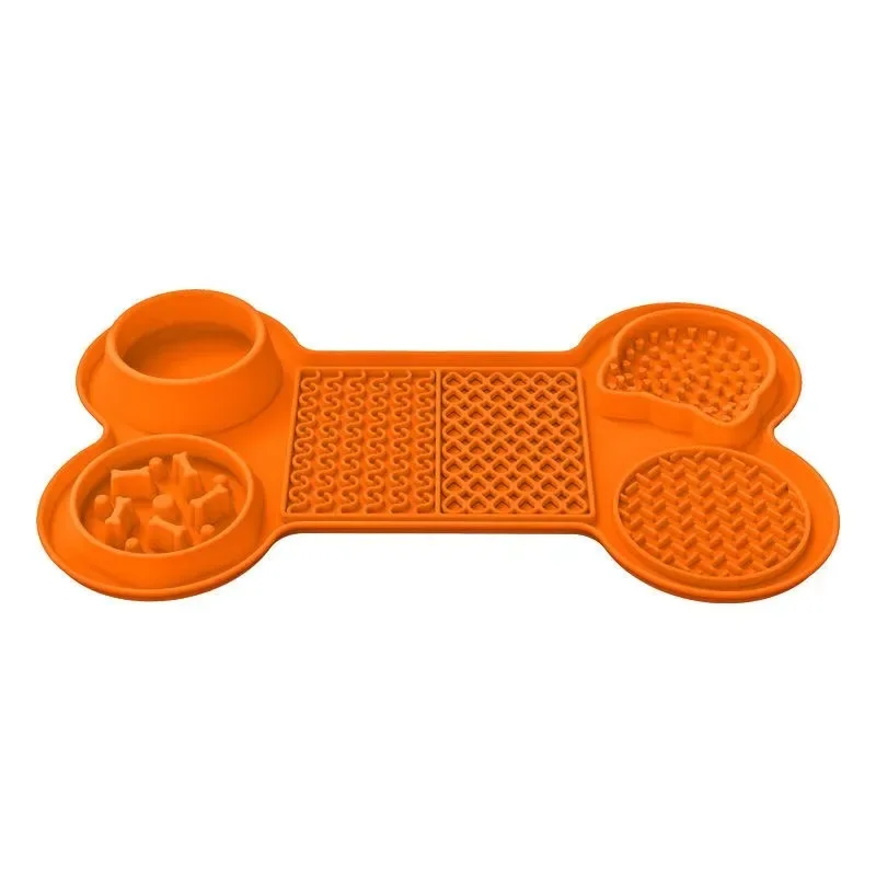 Silicone Dog Cat Food Feeding Bowl Pet Licking Pad Slow Feeder