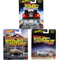 Original Hot Wheels Premium Car Pop Culture Back To The Future Toys for Boys 1/64 Diecast Time Machine Ford Super De Luxe Gift