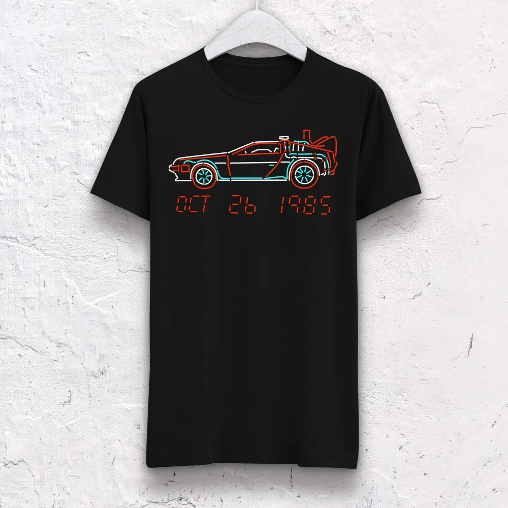 Back To The Future Graphic T-shirt Men Cotton Retro Movie Loose Oversized Film Fan Casual Street Tops