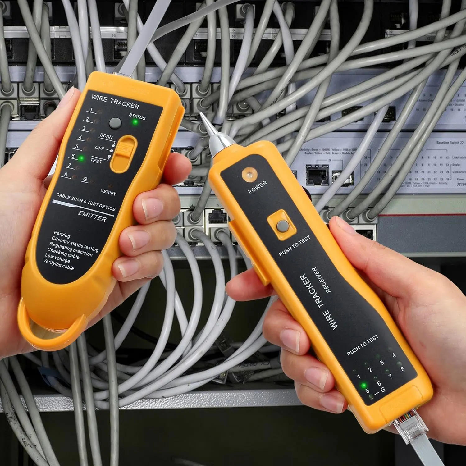 

Тестер сетевых кабелей Ethernet LAN, RJ11, RJ45, Cat5, Cat6, трассировщик телефонных проводов, детектор, локатор линий