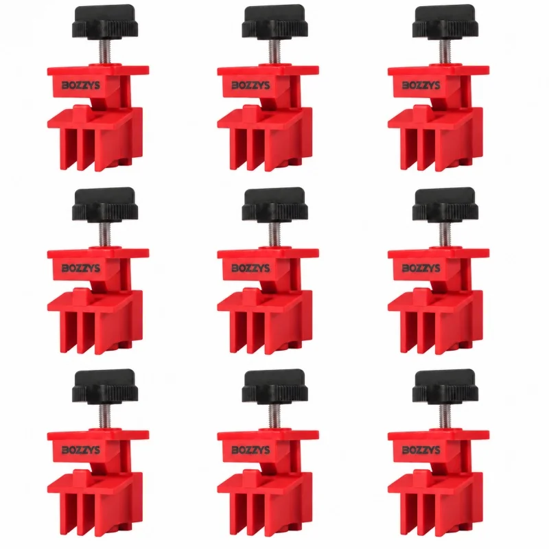 BOZZYS Circuit Breaker Lockout Device Industrial Safety Tool-Free Nylon Lock with Screw for Small Breakers 7-15mm Handle