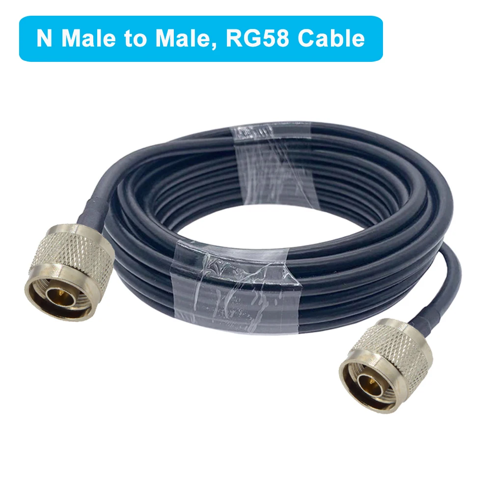 BEVOTOP N male to N male connector RG58 Coaxial Cable 50-3 Cable 50ohm Radio WIFI Extension Cable for 4G LTE Cellular Amplifier