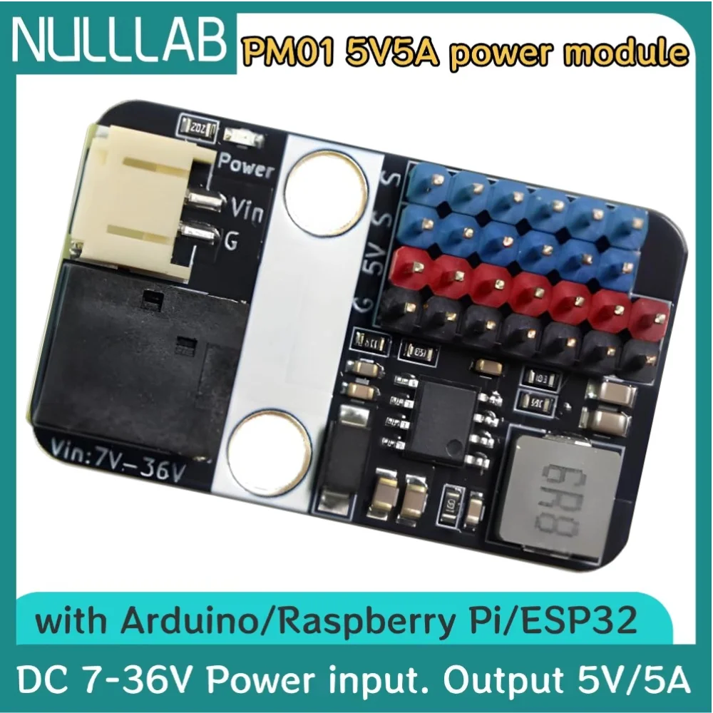 5V/5A Servo Motor Power Board Supports 1 to 6 Servo Motors DC Input 7V-36V Compatible with Arduino/ESP32/Aspberry Pi