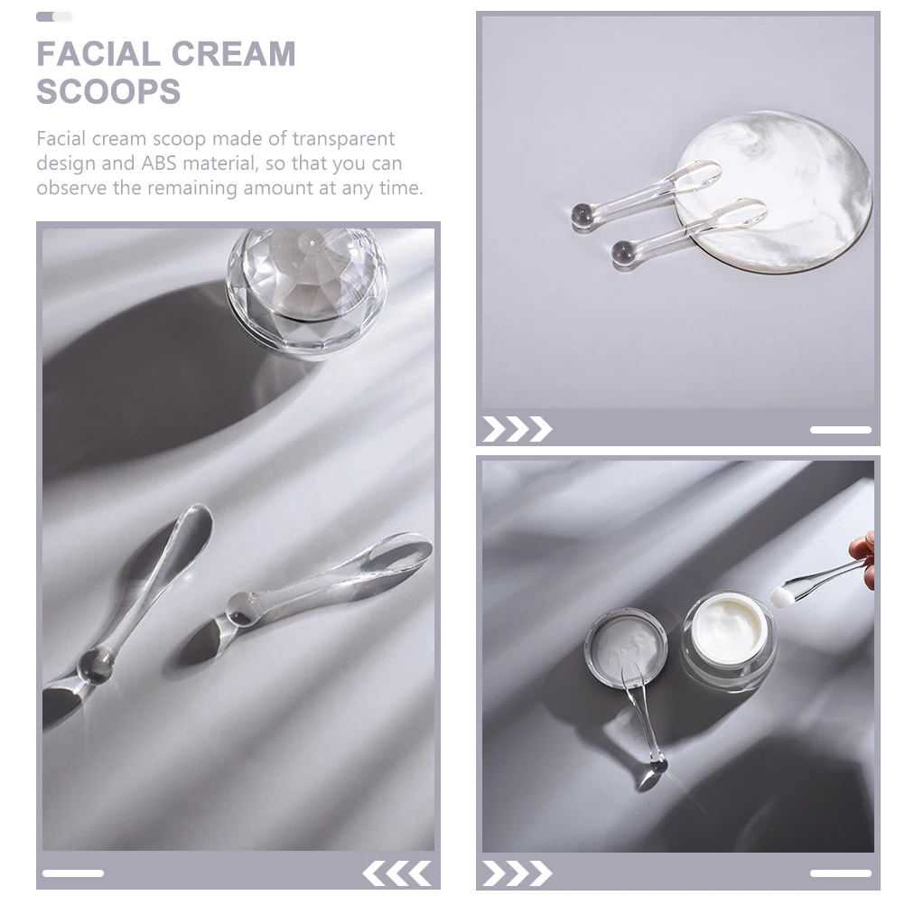 

10pcs Eye Cream Spoons Transparent ABS Skincare Spatulas Beauty Tools Scoops Facial Cream Spatulas Makeup Easy Clean