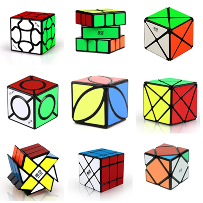 

Qiyi Windmill /Fisher /Axis/SQ1 Magic Cube 2x2 3x3 Puzzle Black Stickers Magic Cube Toys For Children Kids Gift Toy Cubo Magico