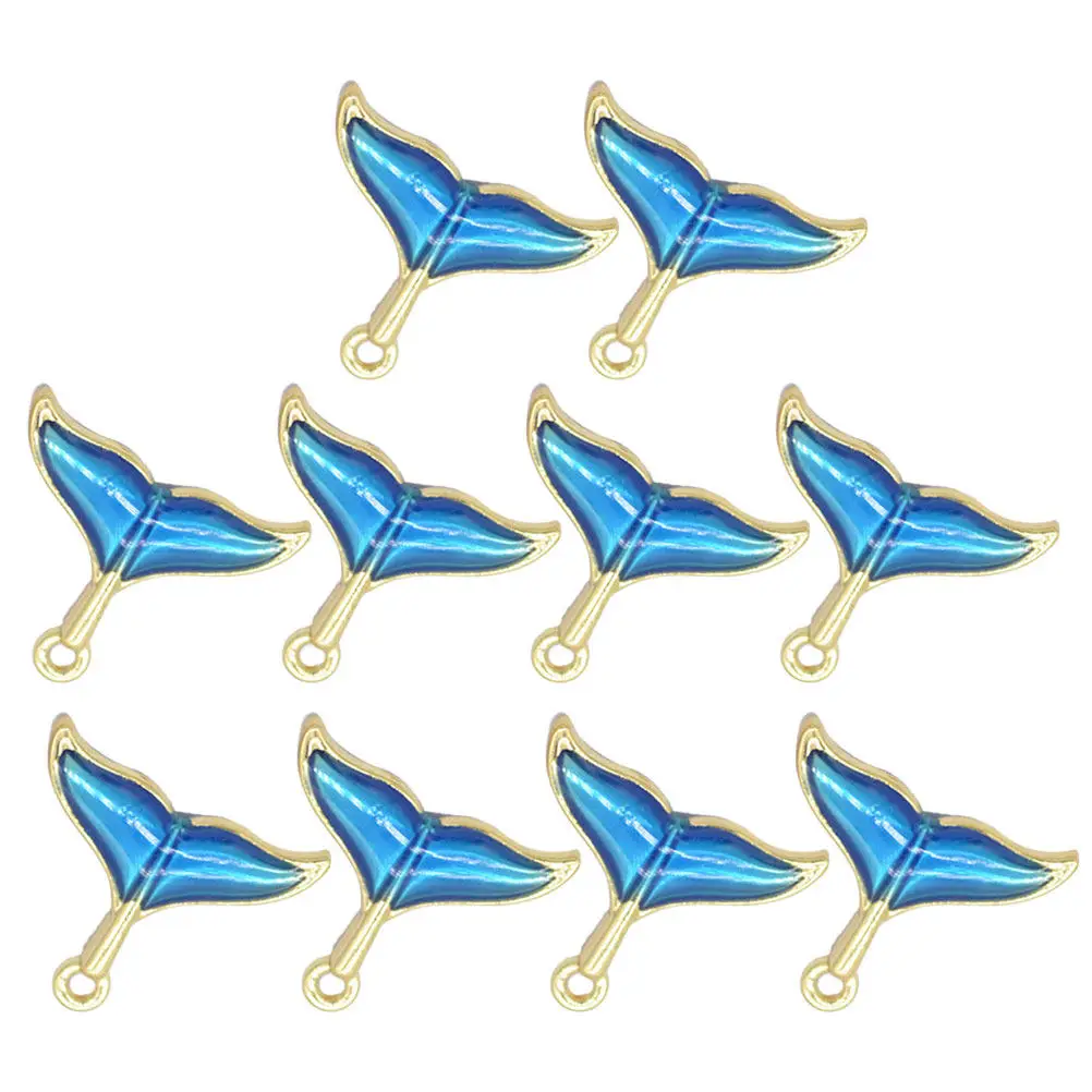 

10 шт. подвесок в виде хвоста русалки из сплава, креативные DIY-украшения для ожерелий, браслетов, серег, разноцветные подвески, подарочные аксессуары