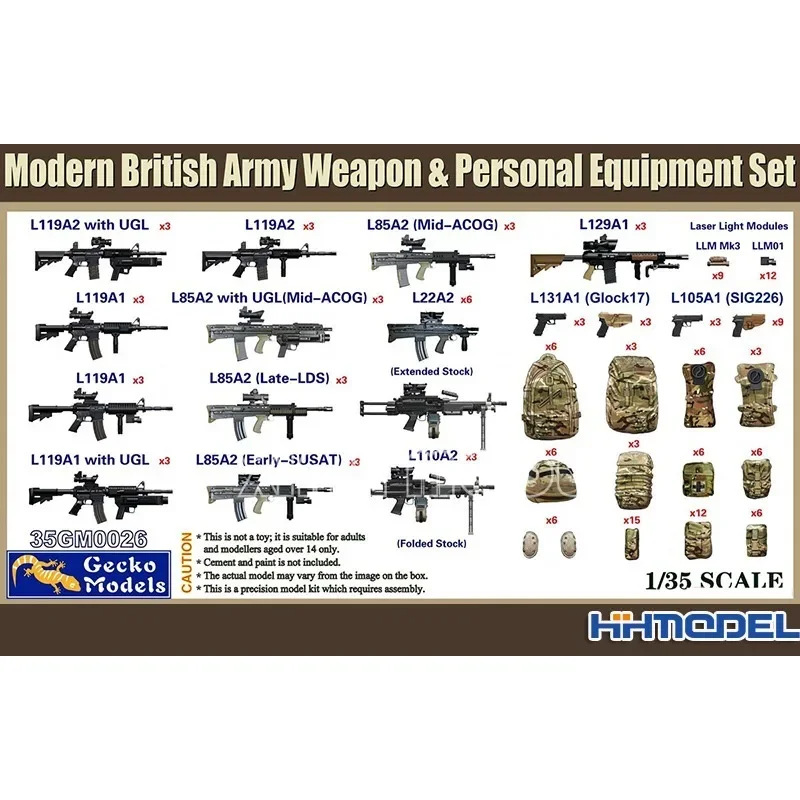 

Модель геккона Пропорциональный комплект 1/35, 35GM0026, современное оборудование британской армии, для военной модели игрушек, коллекция для хобби