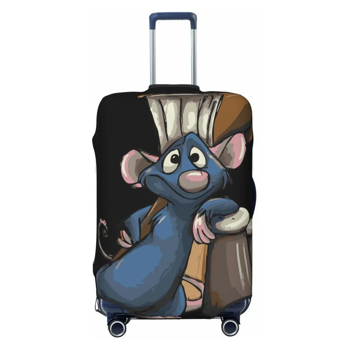 

Great Chef Remy Ratatouille Suitcase Cover Dust Proof Cartoon Animated Travel Luggage Covers for 18-32 inch