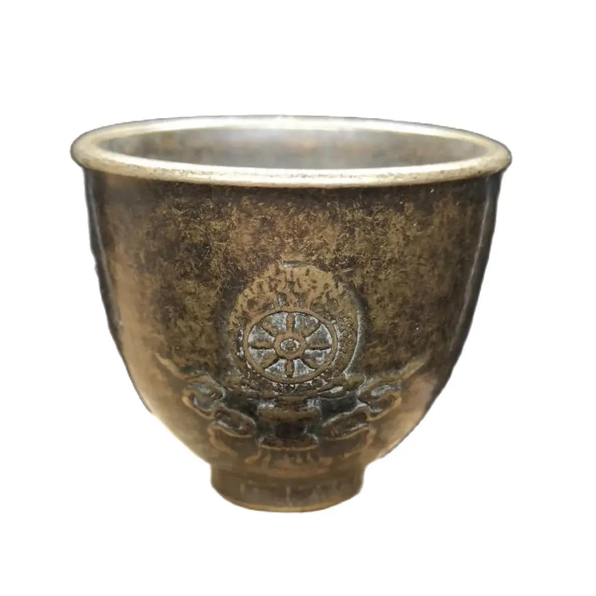 Antique Bronze Ware Collection Copper Wine Cup Pattern Copper Cup