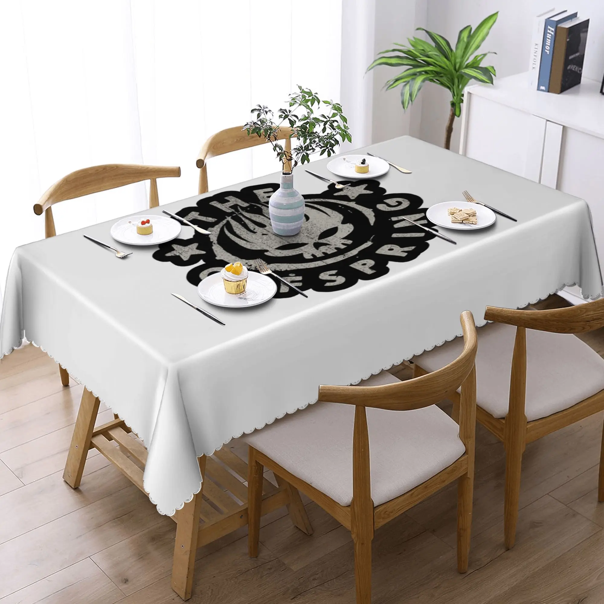 

Custom Punk The Offspring Rectangular Tablecloth Waterproof Table Cover for Dining Events Table Cloth