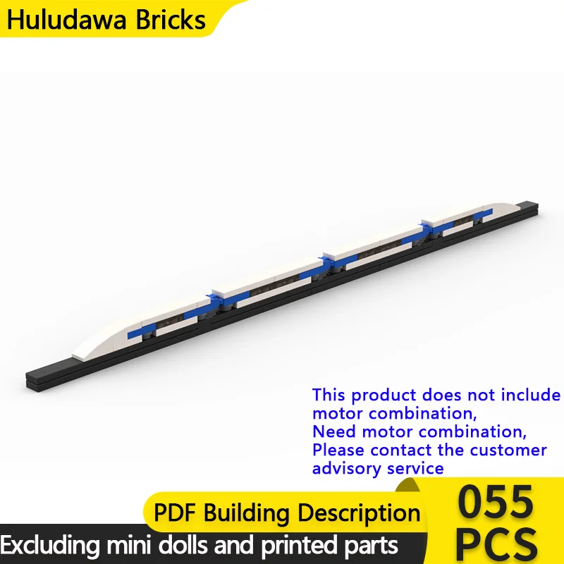 

Модель городского автомобиля MOC, строительные кирпичи, синий поезд с микровкой, модульная технология, детские праздничные подарки, сборка игрушек, костюм