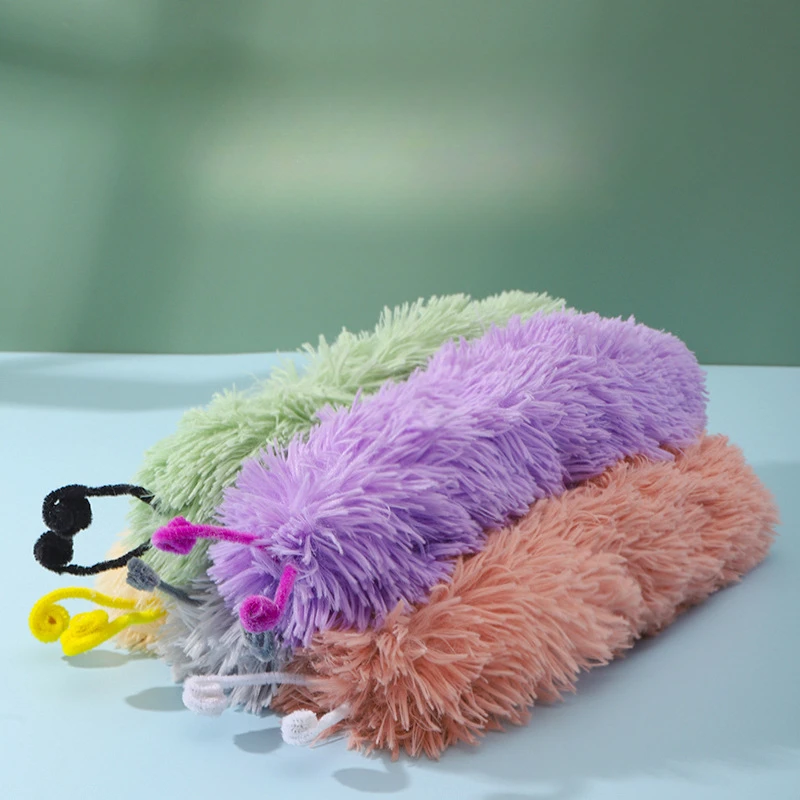 Sound Paper Cat Toy with Catnip Caterpillar Long Strip Plush Pillow Pet Catch Toy Kitten Relieve Boredom Interactive Toys