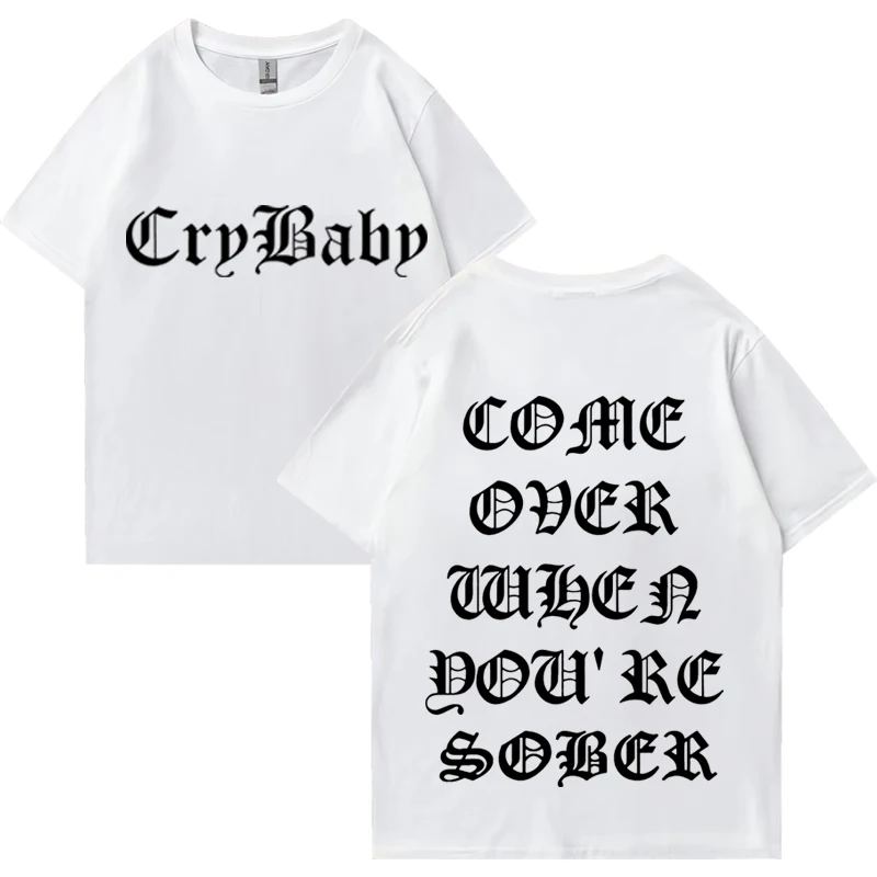 Summer Hot sale Lil Peep Come Over When You're Sober Tour print T Shirt Men Women Oversized short sleeve Unisex Pure Cotton Tees