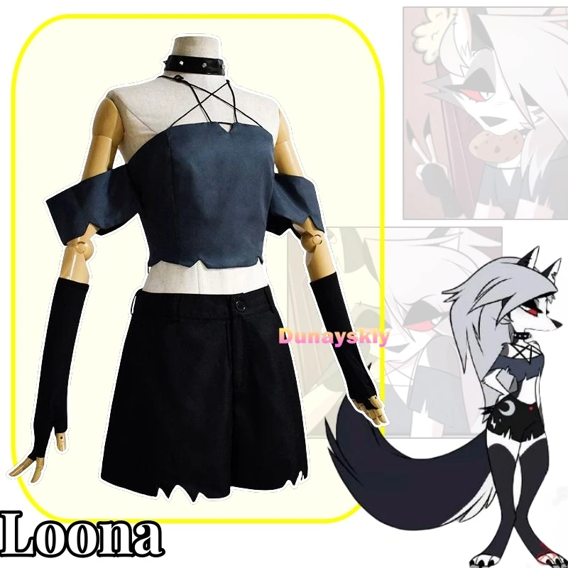 Loona Cosplay Costume Clothes Uniform Cosplay Cosplay Hotel Felhunter Shorts Loona Halloween Party Woman Daily Outfit