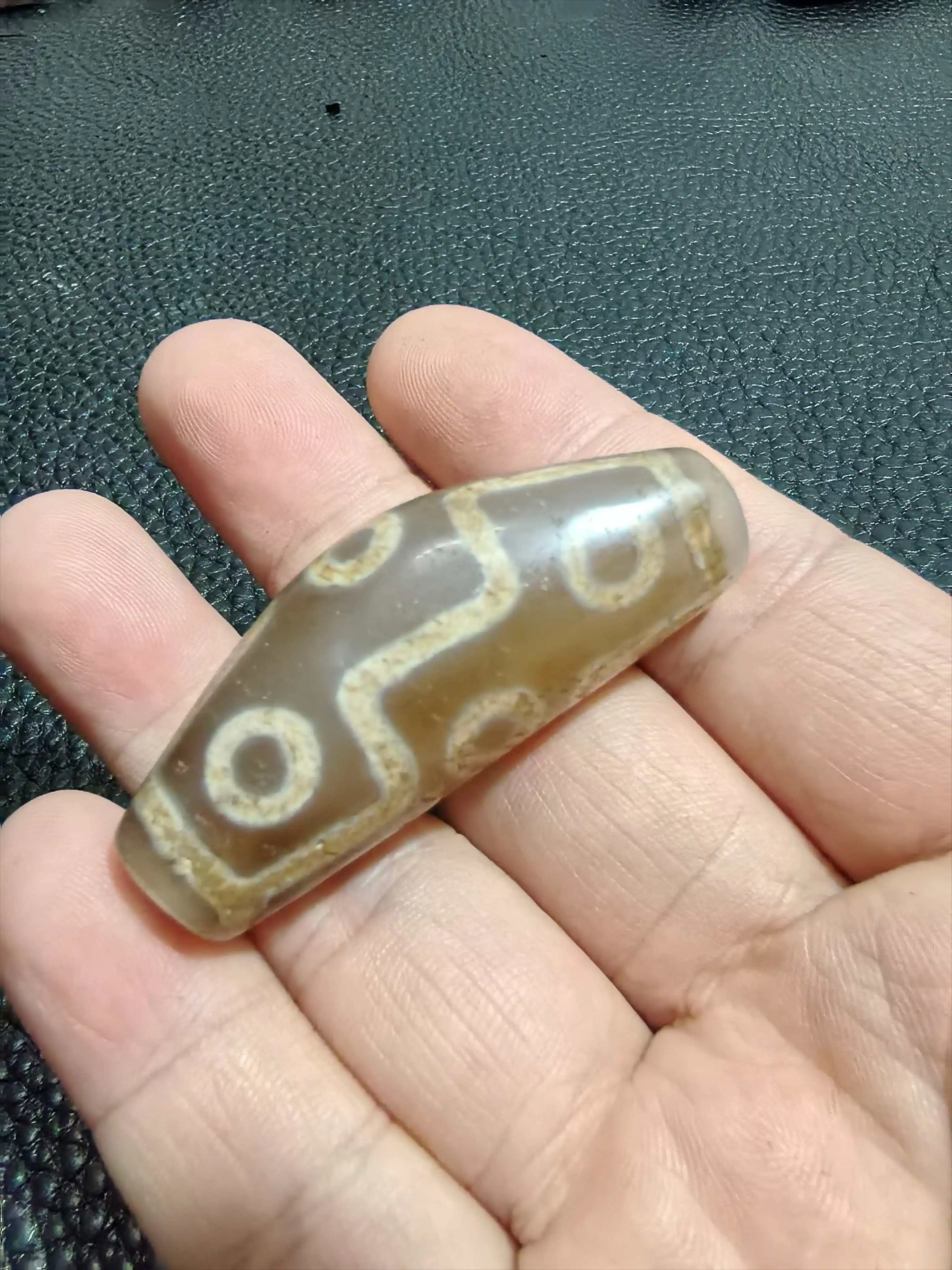 

Premium products Natural Agate Old Ox Horn 9 Eyes Amulet Retro diy for Bracelet and Necklace Making