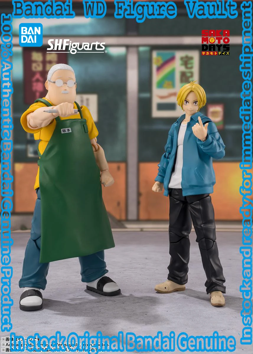 بانداي مرخص رسميًا SAKAMOTO DAYS S.H.Figuarts Taro Sakamoto Shin Asakura الشكل لعبة مجسمة قابلة للجمع مفصلة للغاية