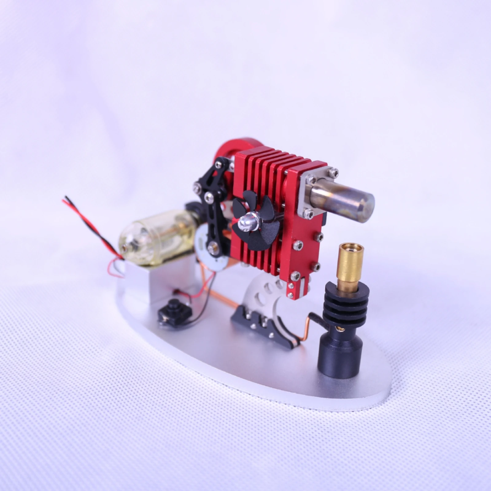 Stirling Engine Model Digital Voltage Display LED Stirling Engine Electricity Generator Model Metal Build Mechanical Science Toy