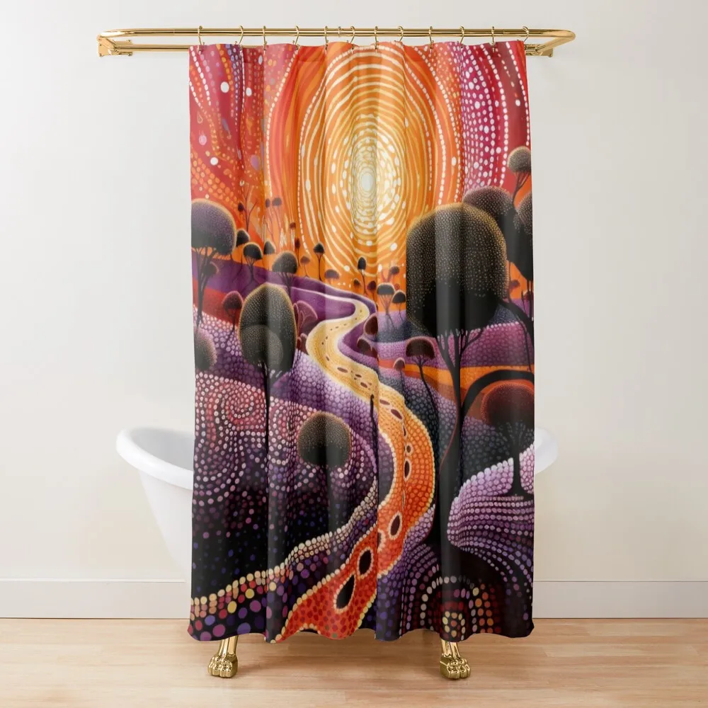 Aboriginal Authentic Art - Favorite Way Shower Curtain For Shower Modern Showers For Bathroom Bathroom Shower Cover Curtain