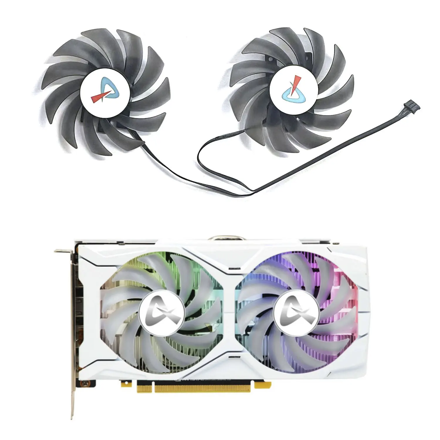 

2 fans brand new 4PIN 85MM CF-12915S suitable for AXGAMING GeForce RTX2060 SUPER GTX1660ti 1660 SUPER X2 graphics card