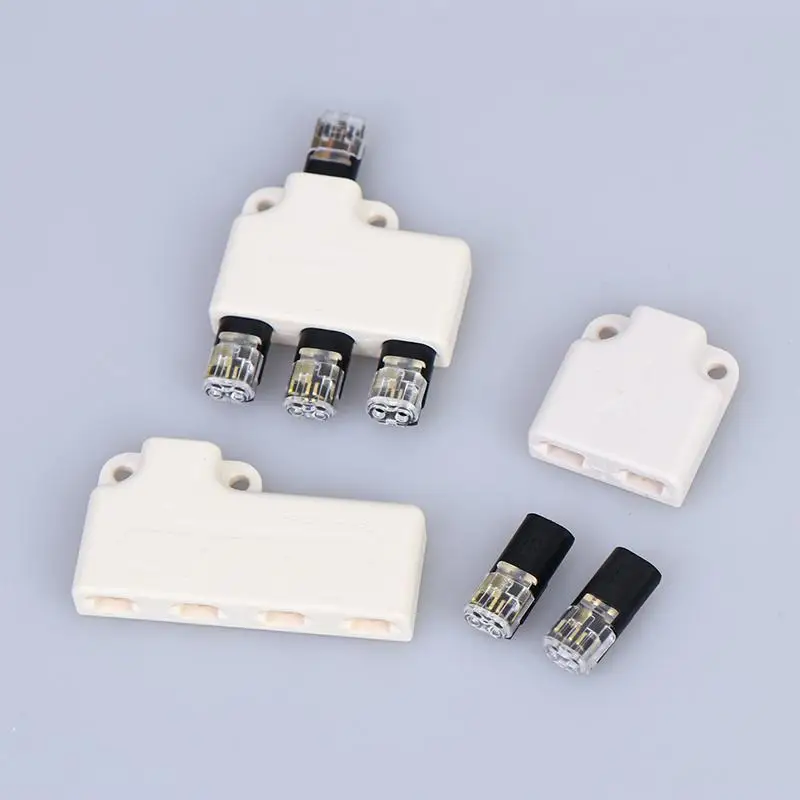 NEW LED Wire Connector Splitter Box With Connector D2 Quick Splice Terminal No Soldering Led Strip Wire Cable Junction Box