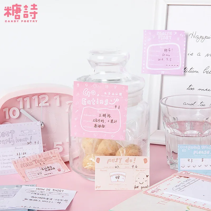 1pack Bookmark Note Pads Gift Memo Supplies Message Cute Simple Sticky Stationery Student Office Plan Label Bookmark Accessories