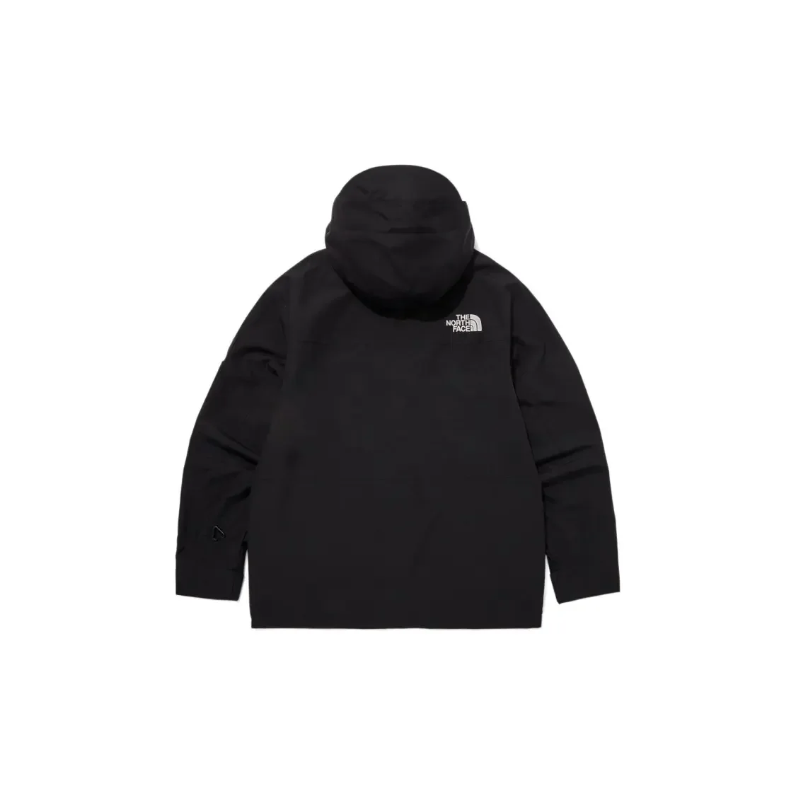 THE NORTH FACE Unisex Solid Color Logo Embroidered Hooded Long Sleeve Windbreaker Black Outdoor Ski Hiking