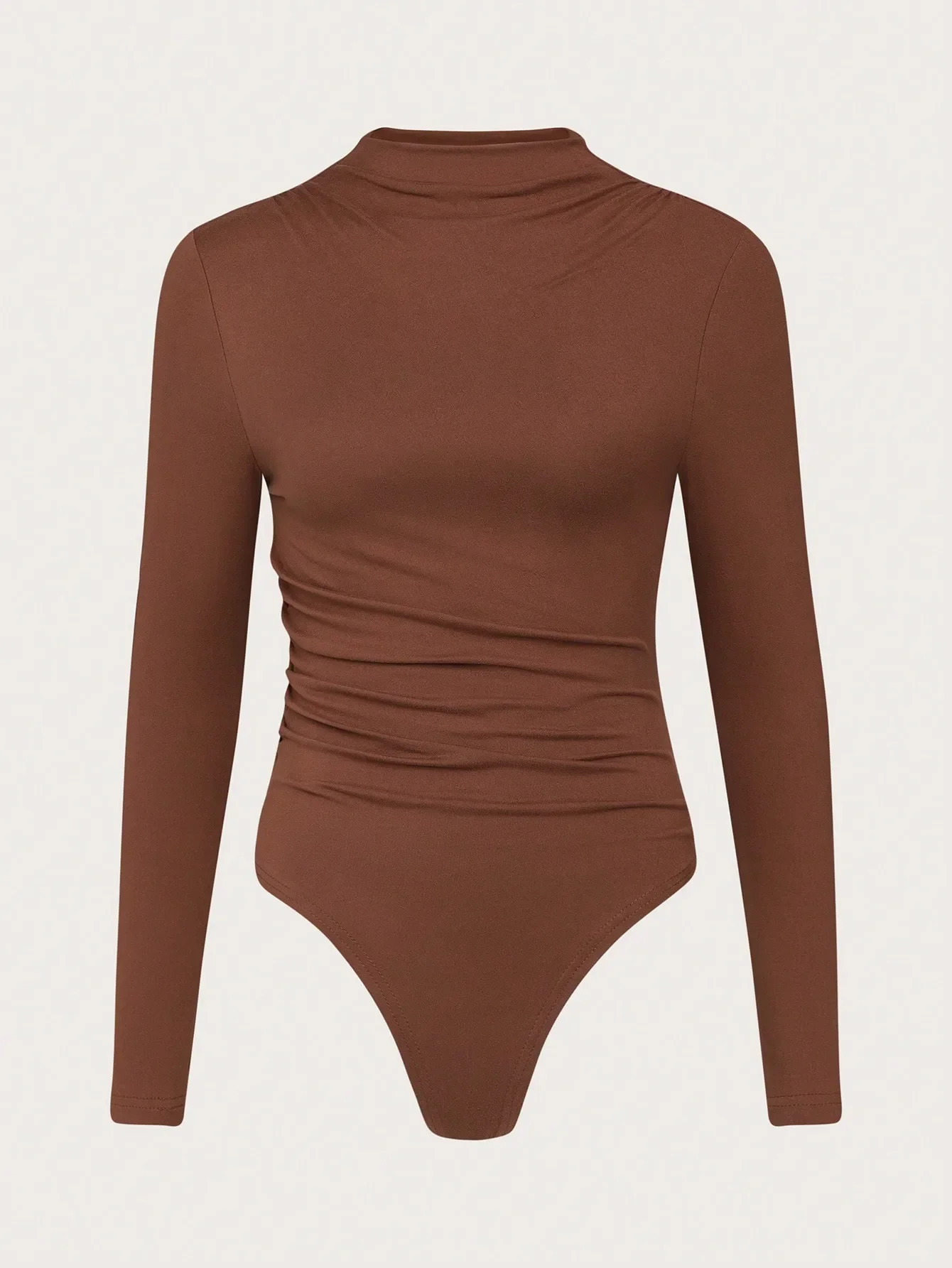 BWQ 3 قطع بدلة نسائية ذات ياقة واقفة وأكمام طويلة بلون سادة #3