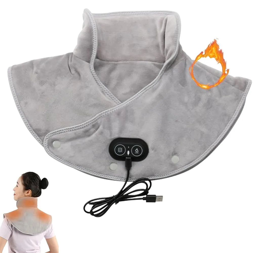 

3-уровневый электрический подогрев, подушечки для плеч и шеи, регулируемая температура, облегчение боли в спине, массажные подушечки для плеч, быстрый нагрев