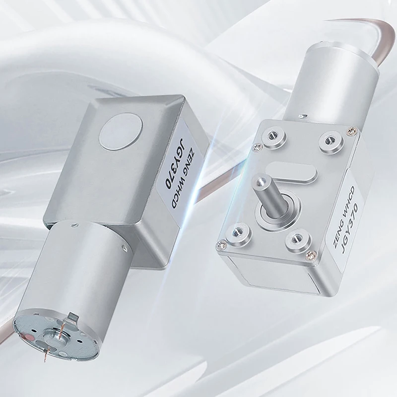 370 Reversible High Torque Worm Geared Motor DC 12V Reduction Motor Electric Drive Motor 10RPM 18RPM 30RPM 40RPM 68RPM 90RPM