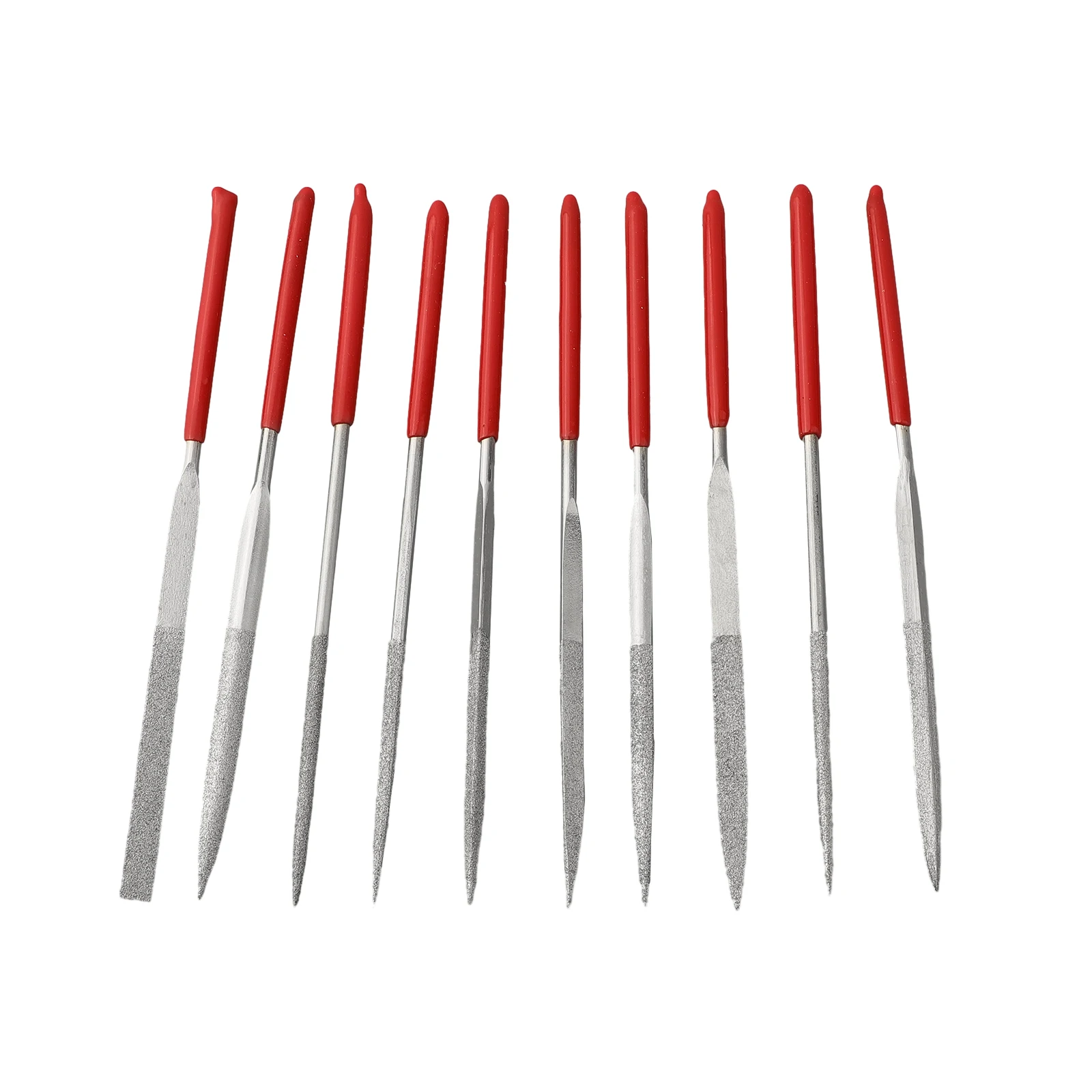 

High Quality Needle Files Needle File Set 3*140mm Electroplated Diamond For Grinding For Metal/deburring Red+Silver