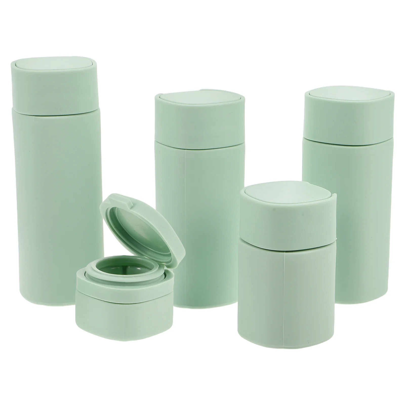 

1Set Travel Containers Leak Proof Refillable Portable for Shampoo Lotion Body Wash with Clear Toiletry Bag Set