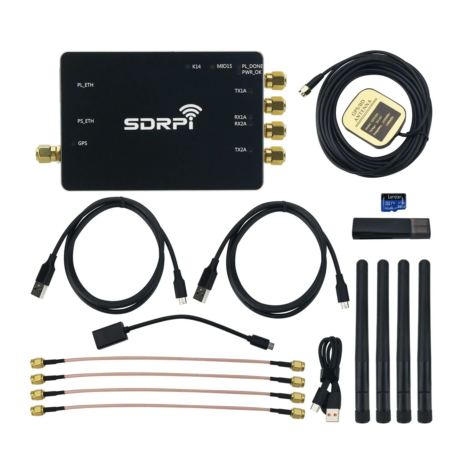 

SDRPi SDR Platform Software Defined Radio Platform with Black Aluminum Alloy Shell AD9361 for ZYNQ