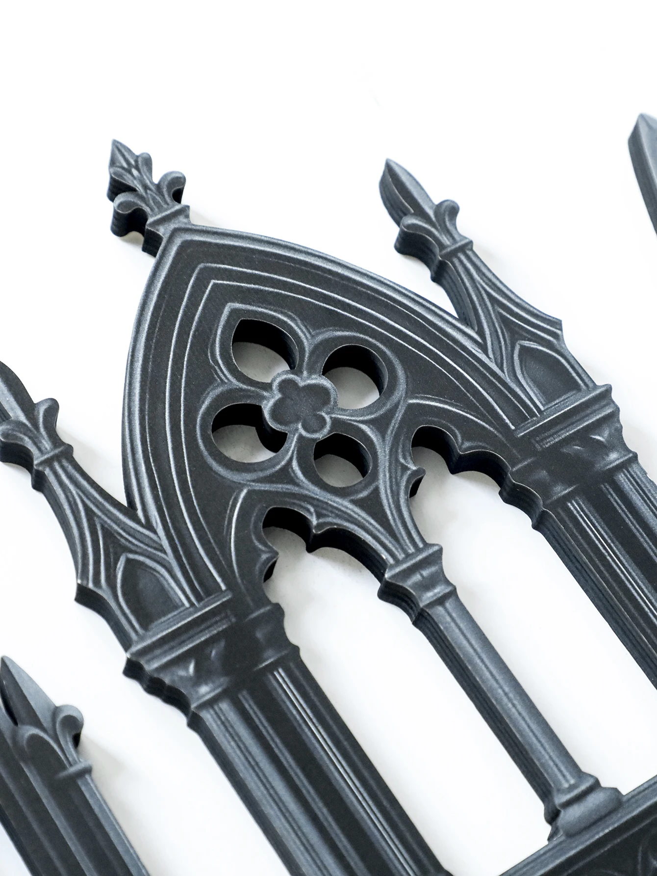 3 Stück Gothic-Stil, Schlossform, Tischdekoration, schwarzer Kathedralenbogen aus Holz, Buchstützen, Vintage-Regaldekoration für Zuhause und Büro, Geschenk – Detail 10