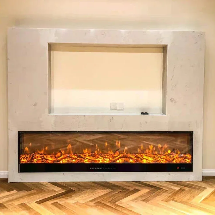 Electric Fireplace 800mm/31.5inch America Modern Style Decoration Fireplace Electric Heater Electric Stones with Remote Control