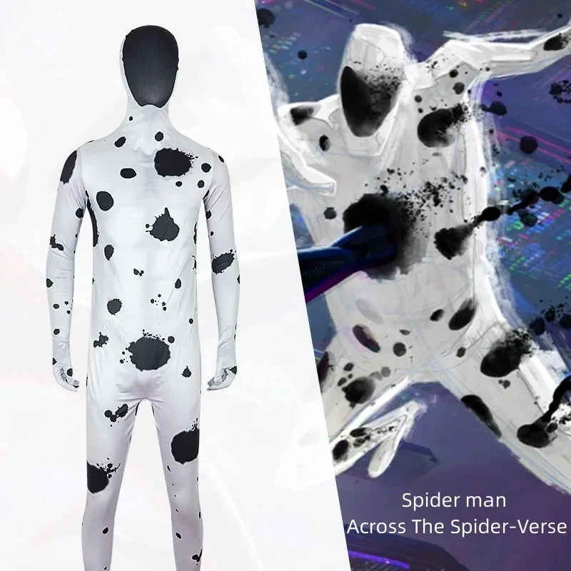 Hot Movie Spider Across Halloween Party Cosplay Costume Man The Spider-Verse Spot Jumpsuit for Unisex Adult Kids Uniform