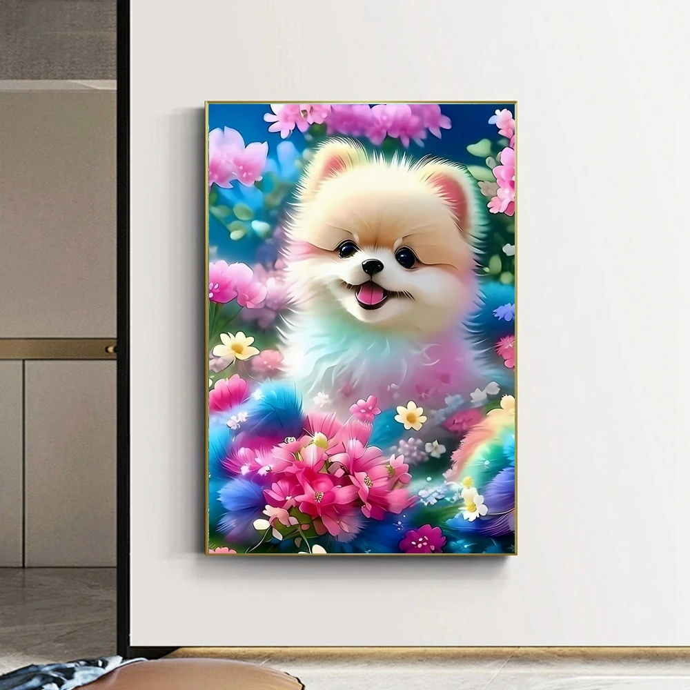 Pomeranian Cartoon Dog Animal Diamond Painting Cross Stitch Kit Pixel Mosaic Embroidery Home Decor 5D DIY Art Drawing Hanging