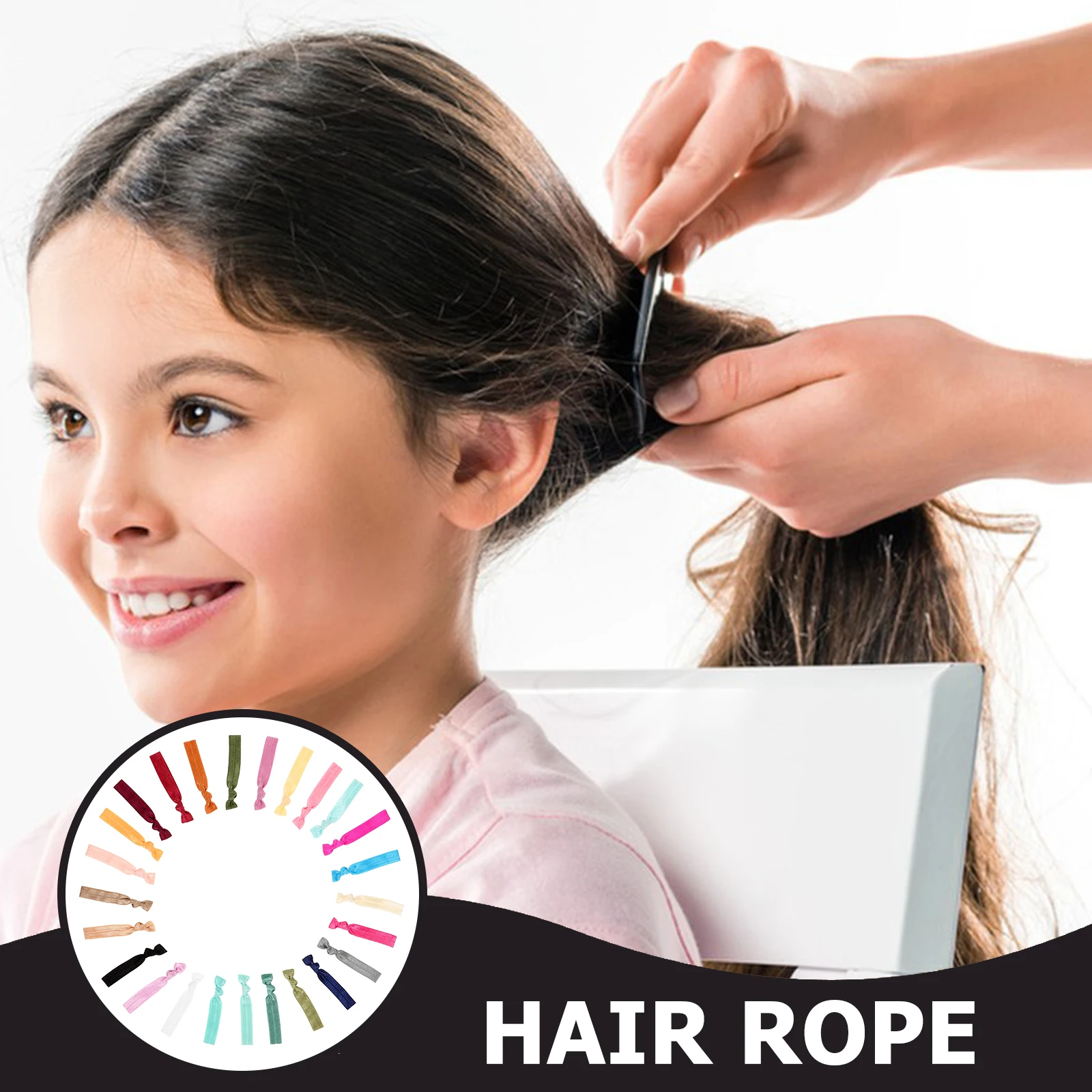 

25Pcs Hair Ties Colorful Elastic Small Ponytail Holders Ribbon Bands for Girls Hair Accessories Cute Ponytail Holders