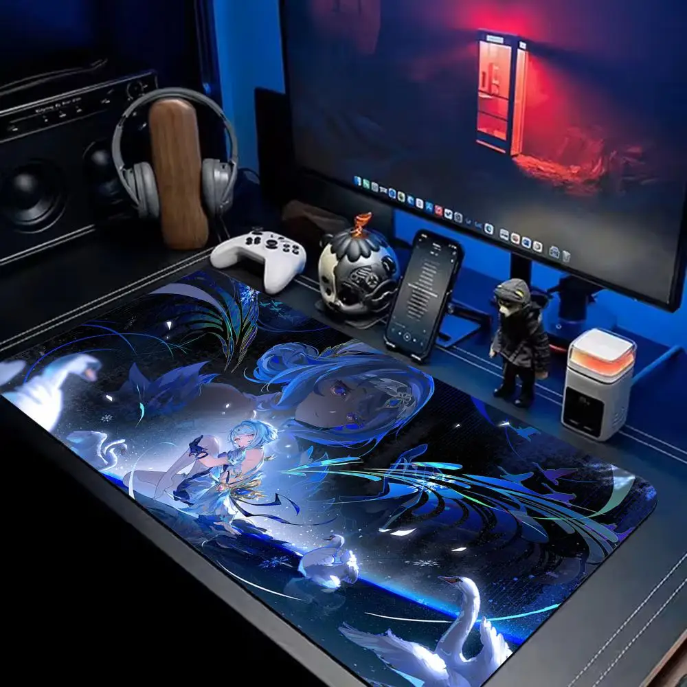 Genshin Impact ODETTE Mouse Pad Extra Large XXL Extended Gaming Desk Mat Customizable natural non-slip rubber