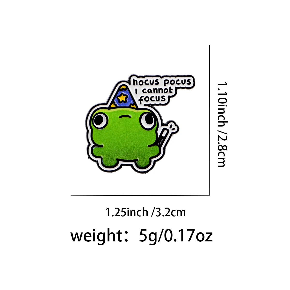 i cannot focus Frog Enamel Pin Lapel Pins for Backpacks Funny Quotes Brooches for Women Fashion Jewelry Accessories Friends Gift
