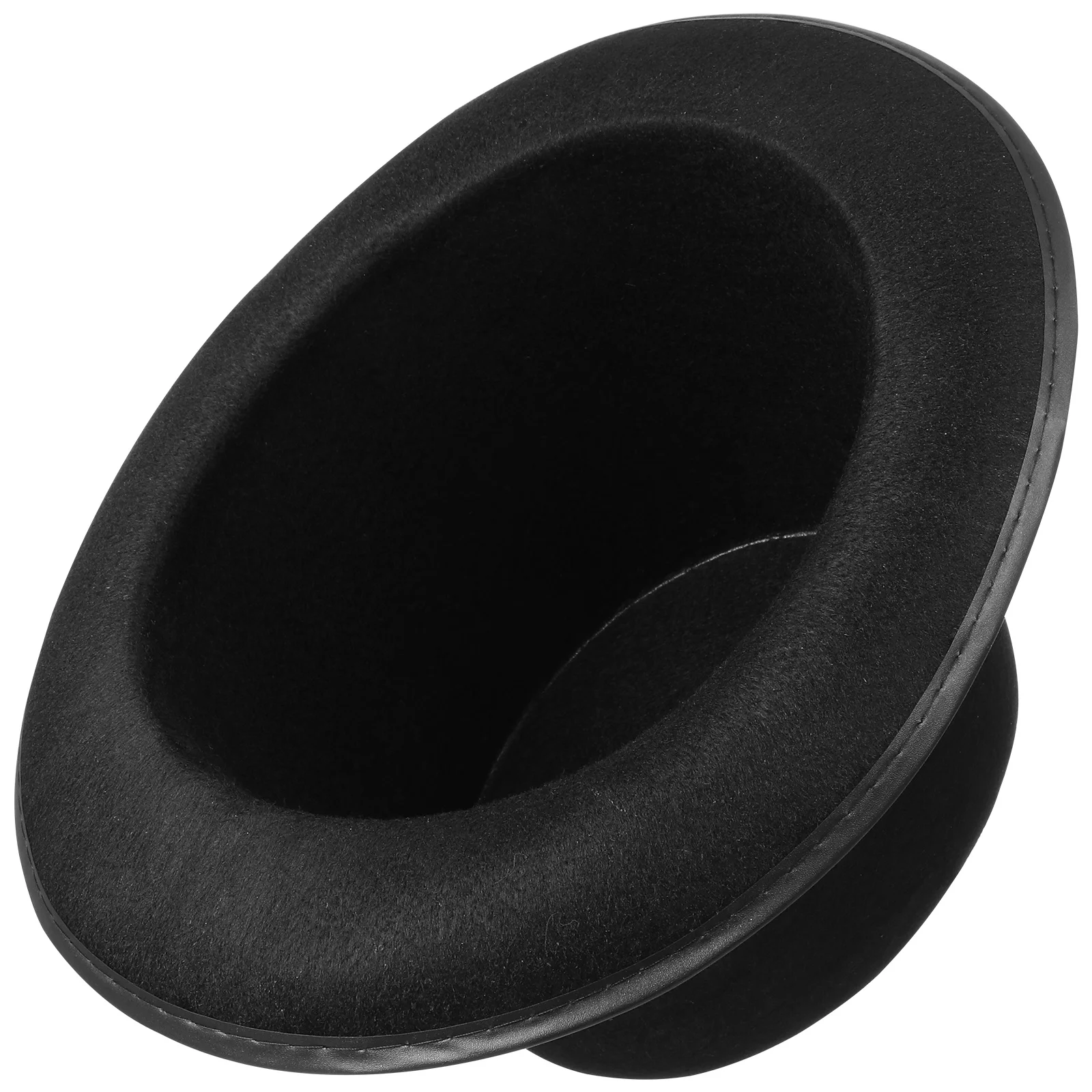 

1Pcs Halloween Felt Magician Hat Black High Crown Jazz Cover Gentleman Cap Costume Party Decor Kids Adult Dress Up Prop