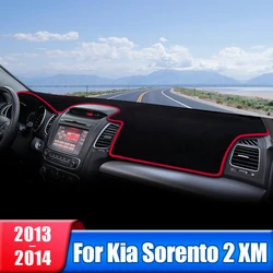 Car Dashboard Cover For Kia Sorento 2 XM 2013 2014 Instrument Desk Sun Shade Mat Dash Non-slip Pad Accessories