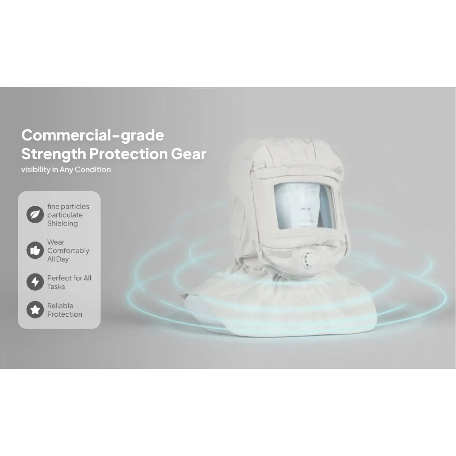 

Sandblasting Hood Cap Shawl Cap Protective Gear Canvas White Protective Equipment Simple Using Face Protection Neck Protector