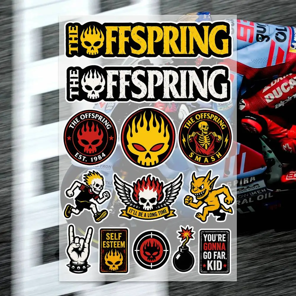 The O-ffspring  Decal Set High Quality Printed and Cut Stickers Motorcycle Sticker