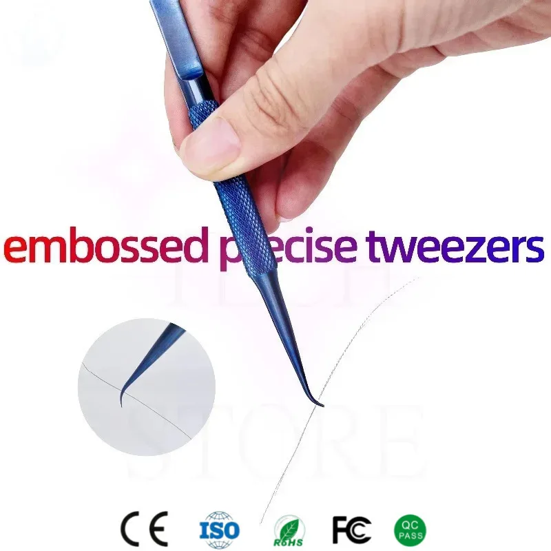 

Titanium Alloy Tweezers Professional Maintenance Tool 0.15mm Edge Precision Fingerprint Tweezers Apple Main Board Copper Wire