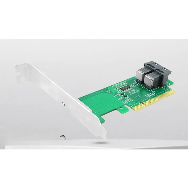أجزاء لبطاقة محول Linkreal U.2 PCIe3.0X8 إلى 2 منفذ NVMe بطاقة توسيع القرص الصلب