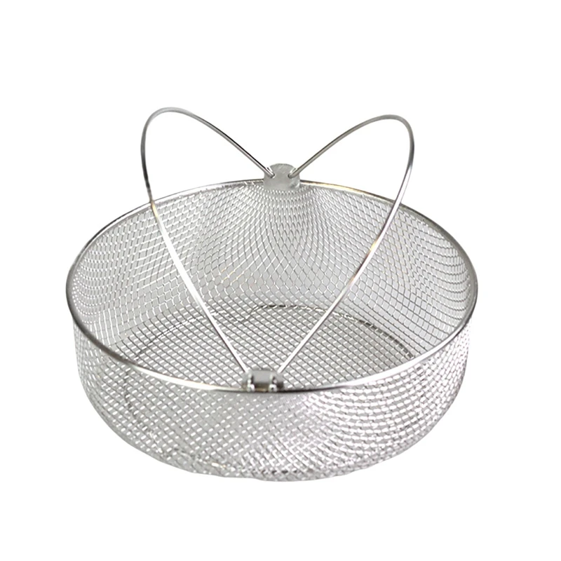 Kitchen Strainer Basket Stainless Steel Food Strainer Round Basket Cookware Kitchen Colander Sieve Fry Basket Fried Food Basket