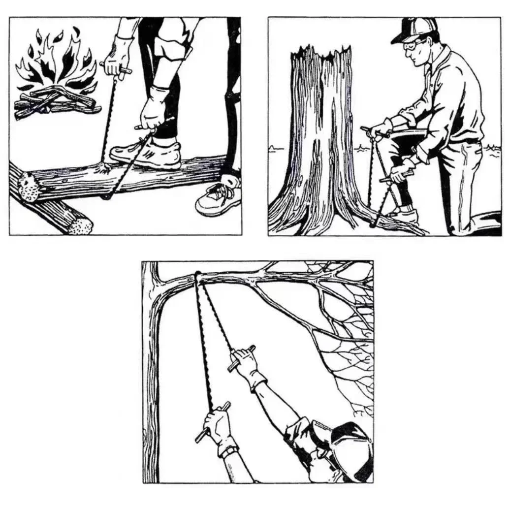 11 Teeth Outdoor Portable Hand-drawn Wire Saw Field Mountaineering Life-Saving Chain Saw Tool Multi-function Saw Chain Pocket