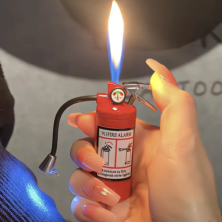 

Creative Torch Lighter with Flash Light Free Fire Butane Gas Cigarette Lighters Smoking Gift for Men Smoking Accessories No Gas
